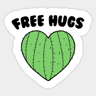 Free Hugs | Cactus Heart Sticker